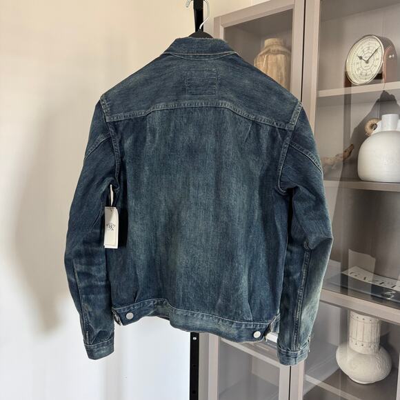 RRL Ralph Lauren Type II Japanese Denim Trucker Jacket M NEW Indigo Double RL - Picture 5 of 7